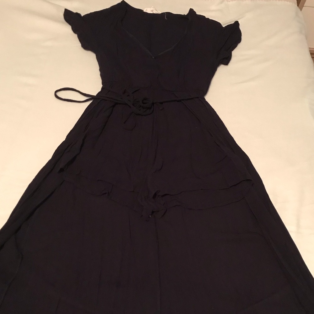 Navy blue romper jumpsuit, (Skort)